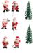 Dekora - Decoratieset Kerststronk 3 tot 6 cm, Set van 6 Figuren