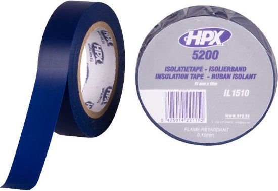 HPX PVC isolatietape - blauw 15mm x 10m