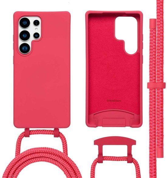 imoshion Color Backcover met afneembaar koord met MagSafe voor de Samsung Galaxy S25 Ultra - Red Raspberry