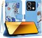 Techsuit Hoesje geschikt voor Xiaomi Redmi Note 13 5G - FlipCraft Book Wallet Case met koord - Vibrant Blue