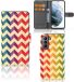 B2Ctelecom Book Case voor Samsung Galaxy S21 FE Zigzag Multi Color