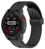 Wigento Garmin QuickFit 26mm, design met magnetische sluiting, siliconen vervangende band, zwart