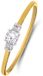 Lucardi Dames 14 karaat geelgouden ring met 3 diamanten 0,14ct