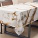 PETTI Artigiani Italiani - Vlekafstotend tafelkleed, rechthoekig, voor de keuken, elegant, marmereffect, wit, X12 plaatsen (140 x 240 cm), 100% Made in Italy