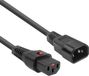 ACT Netsnoer C13 IEC Lock - C14 zwart 3 m