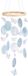 Dailygoods Carillon de vent bleu pour extérieur