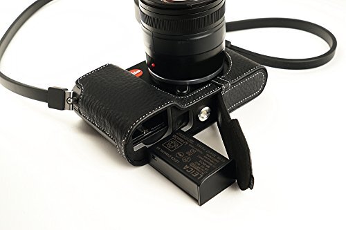 TP Handgemaakte Echt Lederen Half Camera Case Tas Cover voor Leica TL TL2 Typ 701 Bottom Open Zwart kleur