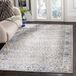 SAFAVIEH Brentwood Collectie Laagpolig Overgangskleed Lichtgrijs/Blauw 160 x 229 cm