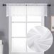 Chyhomenyc Doorschijnende witte volants voor ramen, 2 stuks, kleine raamgordijnen voor woonkamer badkamer café waskelder, moderne voile gordijn met dubbele stang met dubbele stang, 42 B x 14L inch