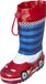 Playshoes Regenlaarzen voor kinderen met trekkoord - Raceauto - Rood/blauw - maat 25EU
