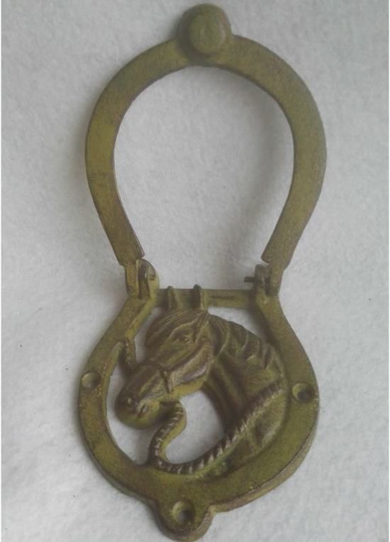 MadDeco Gietijzeren deurklopper met paardenhoofd hoefijzer