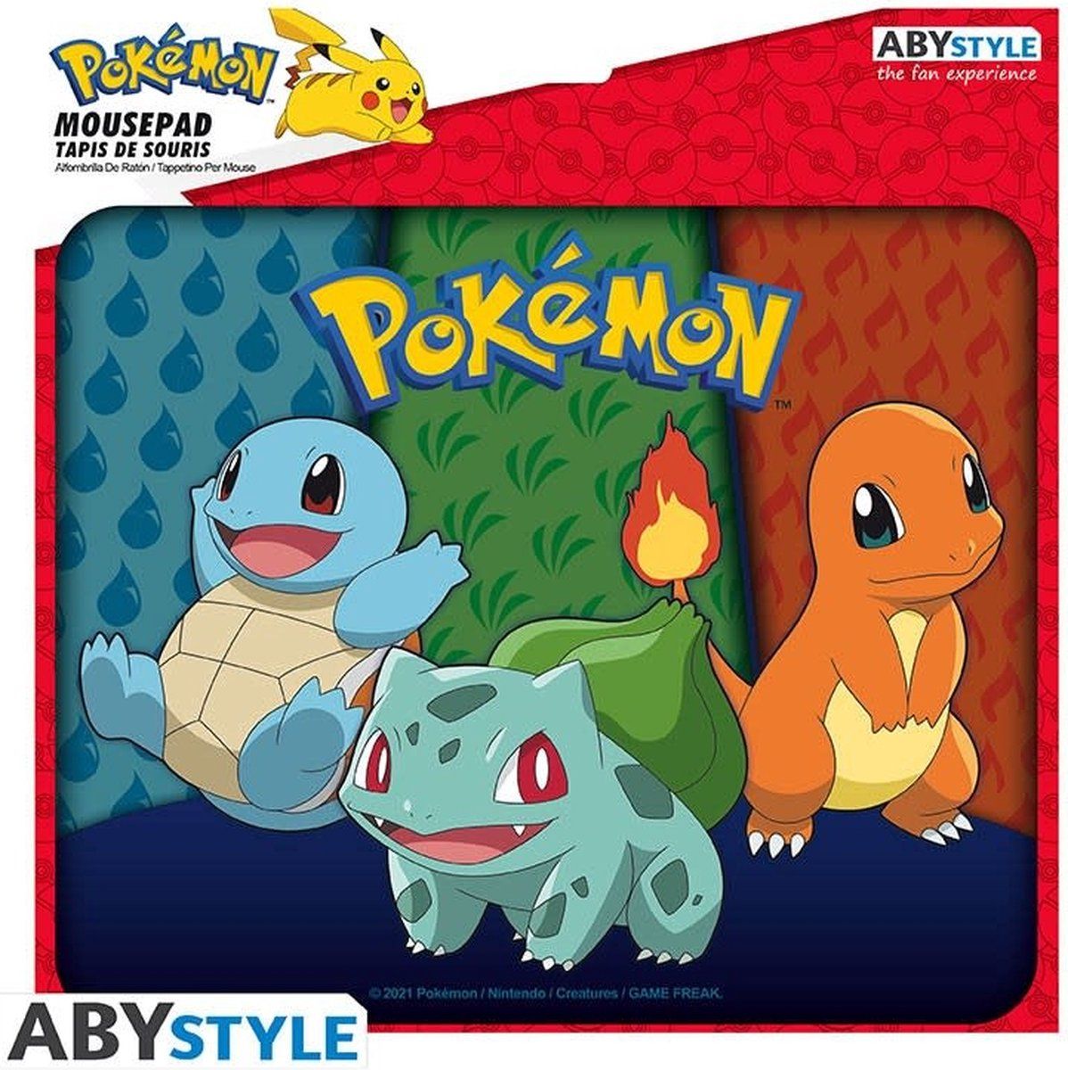 Abysse Pokemon Mousepad - Kanto Starters - Merchandise