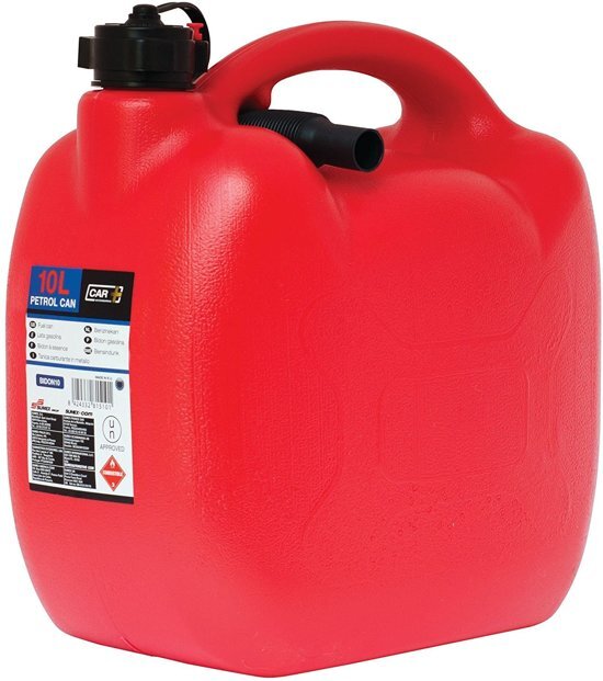 Car Plus Jerrycan Met Flexibele Vulslang 10 Liter Kunststof Rood