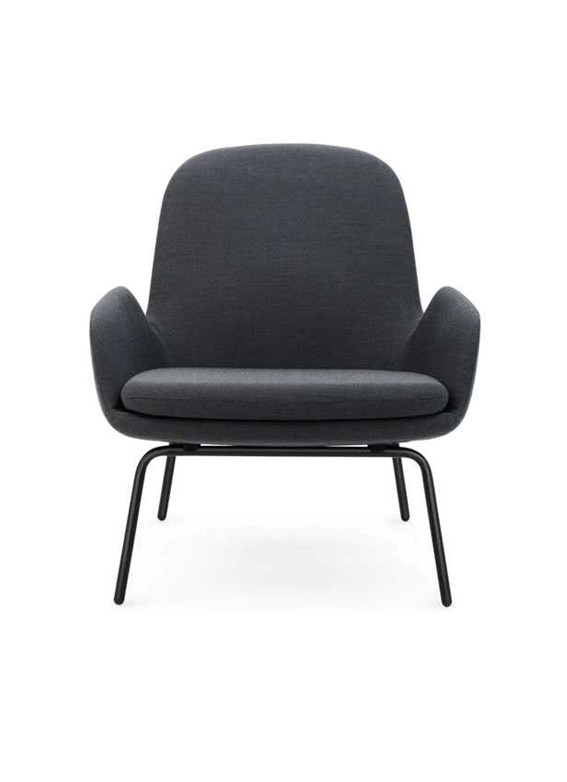 Normann Copenhagen Era Lounge Chair Low loungestoel met zwart stalen onderstel