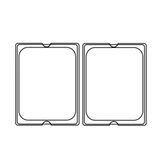 Garcia de Pou Deksels voor Bac Gastronorm emmers, 32,3 x 26,5 cm, roestvrij staal Zilver, One Size