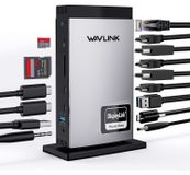 Merkloos Docking station laptop - 4K60Hz - 15 aansluitingen - 3 Hdmi en 2 DP