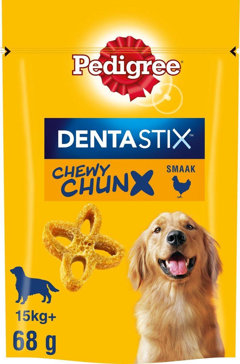 PEDIGREE Dentastix Chewy Chunx - Maxi - Kip - Gebitsverzorgende hondensnack - 5x68g