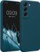 kwmobile telefoonhoesje geschikt voor Samsung Galaxy S22 - TPU backcover met siliconen coating - Smartphone case in mat petrol