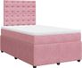 vidaXL Boxspringbed met matras, roze, 120x190 cm, fluweel