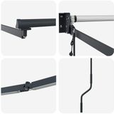 vidaXL Elektrisch zonnescherm frame, antraciet, 3,5 x 2 meter, aluminium