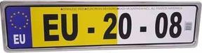 Chromen Van den Brink's High Tech Parts B.V. Kentekenplaathouder RVS Zilver EU Maat