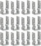 vidaXL Grondankers 12 st 7x6x15 cm gegalvaniseerd staal zilverkleurig