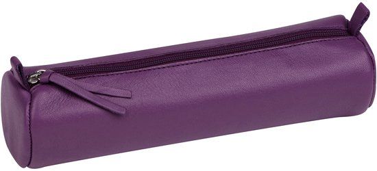 Clairefontaine 410163C Ronde etui, lamsleer, Ø5,5 x 22 cm, 1 stuk, violet