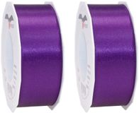 Merkloos Cadeaulint/sierlint Satijn - 3x - 4 cm x 25 meter - Paars