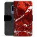 Samsung Étui Portefeuille Premium Galaxy S9+ - Marbre Rouge