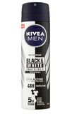 Nivea Men Invisible Spray voor Zwart-Witte Heren Original — 200 ml — 6 stuks