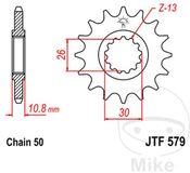 JT Sprockets JTF579.15 15T Staal Voortandwiel