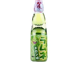 Ramune Japanese Soda Melon 200ml - Japanese Soda with Glass Marble