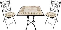 AXI Camilla 3-delige Mozaïek Bistroset Toscaanse stijl – Metalen frame met keramische tegel – Balkonset 2 stoelen en tafel