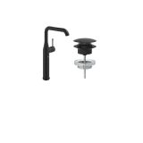 GROHE Essence New robinet de lavabo - xl-size - montage en applique - haut - noir phantom mat (noir) SW901406/SW901517