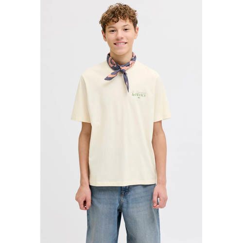 JACK&JONES Jongens T-shirt 128 Antique White