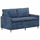 vidaXL Bank Blauw Polyester 156 x 81 x 87,5 cm