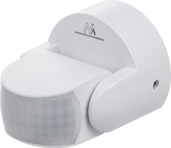 Maclean PIR bewegingsmelder infrarood IP65 Wit Reikwijdte 12m 600/1200W MCE468 W