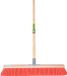 MM Eurotool Brede bezem 60 cm met rode PVC-haren, stokhouder en steel 150 cm