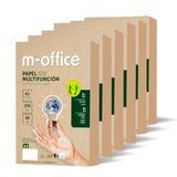 M-Office Gerecycled Papier DIN A3, 80 g, Voor Kopieerapparaten en Printers - 6 Verpakkingen van 250 Vellen, 100% Gerecycled (1500 Vellen Totaal)
