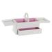 Fijalo DKD Home Decor Sieradenkistje Kristal Wit Licht Roze Hout MDF (30 x 17 x 24 cm)