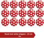 John Toys Bal - Lot économique - Rouge à pois blancs - 23 cm - 15 pièces