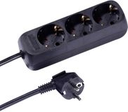 Vivanco VVELSTR3USCHK Stekkerdoos zonder kabel Zwart 1 stuk(s)