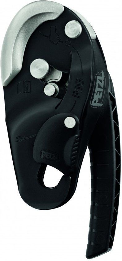 Petzl Rig - Zwart zelfremmend afdaalapparaat