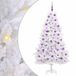 vidaXL - Kunstmatige - Hinged - Kerstboom - Wit - 180 - cm - PVC - en - Staal