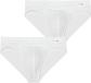 HOM Tencel Soft Slip Mannen Wit Effen 2 Stuks Maat S