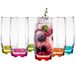 Glasmark KROSNO 350ml Set van 6 stuks Drinkglazen met gekleurde bodem