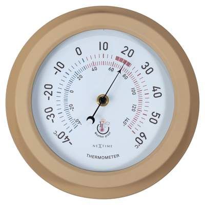 NeXtime Lily - Wandklok - 22 cm - Bruin