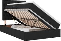 vidaXL Bed met matras en hoofdeinde Zwart 120 x 200 cm Stof