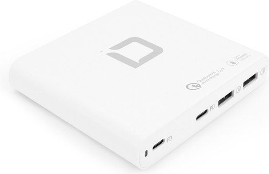 DICOTA D31893 oplader voor mobiele apparatuur Laptop, Smartphone, Tablet Wit Snel opladen Binnen