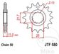 JT Sprockets Pignon standard en acier pour moto Yamaha FZ6 600 Fazer S ABS (RJ14) 17T